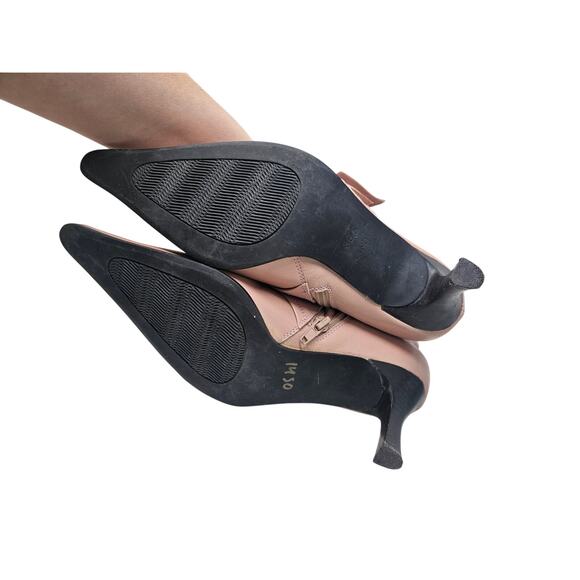 Vintage Y2K Henry Ferrera 36.5 Pale Pink Boot Leather Coquette Preppy Point Toe - Picture 3 of 8